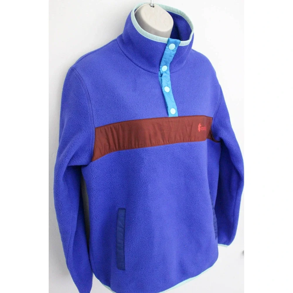Cotopaxi Pullover Womens Large Blue Teca Fleece 1/4 Snap Neck Pocket Jacket - Picture 4 of 7
